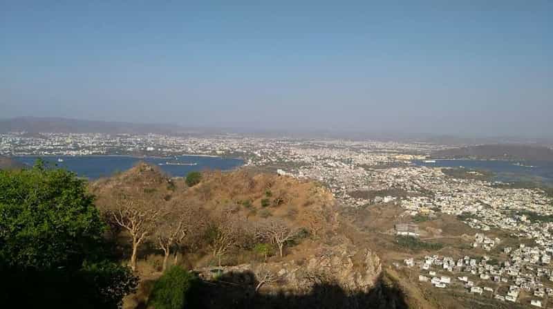 A view of Udaipur city from the Monsoon Palace