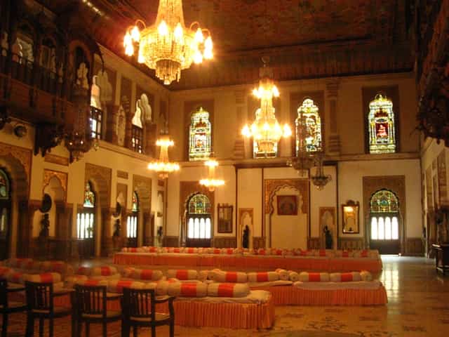 Darbar Hall at the Laxmi Vilas Palace 