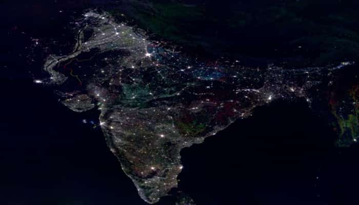 India During Diwali from Space
