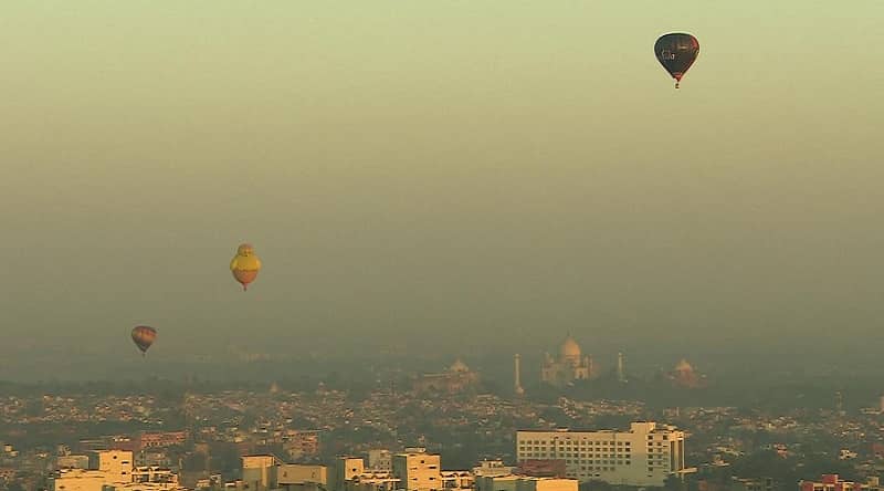 Balloon Riding in Taj Mahal