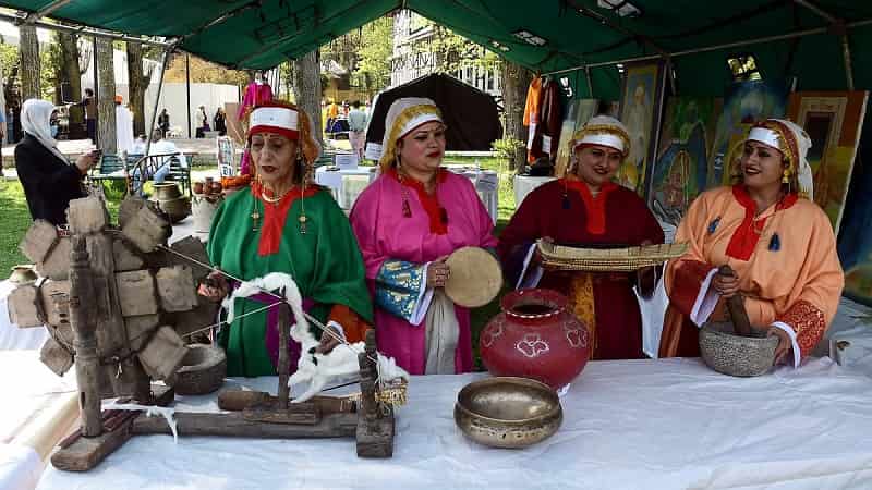 Buy ITSMYCOSTUME Kashmiri Girl Dress For Kids Set of 3(Suit,Salwar & Scarf)  (No jewellery & basket included) Indian State & Folk dance Fancy Dress  Costume for Kids & Adults Online at Low