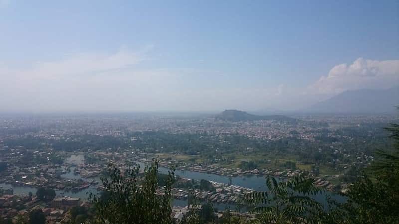 Srinagar City View from Shankarcharya Temple