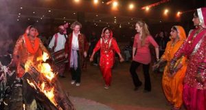 Performing Dance During the Lohri Festival