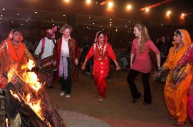 Performing Dance During the Lohri Festival