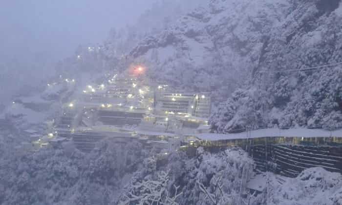 Snowfall in Vaishno Devi