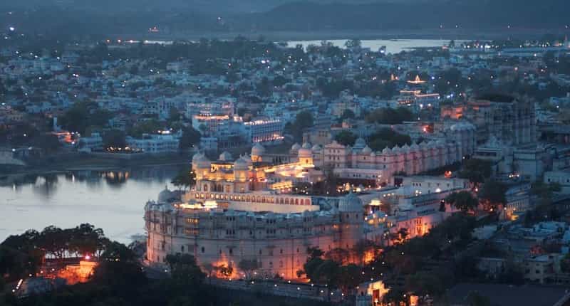 Night View of Udaipur City